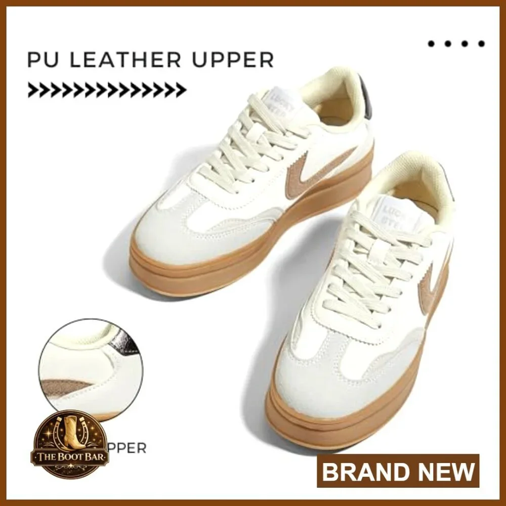 Women's Platform Sneakers Retro Casual Comfortable Walking Shoes Thick Sole